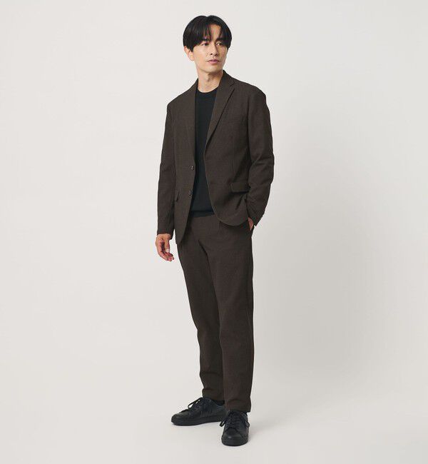 BEAUTY&YOUTH UNITED ARROWS「リサイクル ポリエステル 1プリーツ テーパード パンツ NO.3 セットアップ対応 ヨコストレッチ ウォッシャ」|チノ|