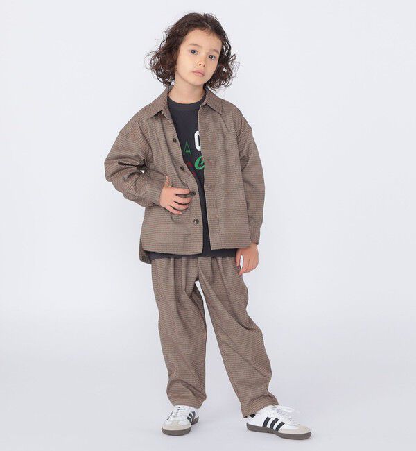 SHIPS KIDS「SHIPS KIDS:100～130cm / 千鳥柄 チェック シャツ アウター」|シャツ・ブラウス|