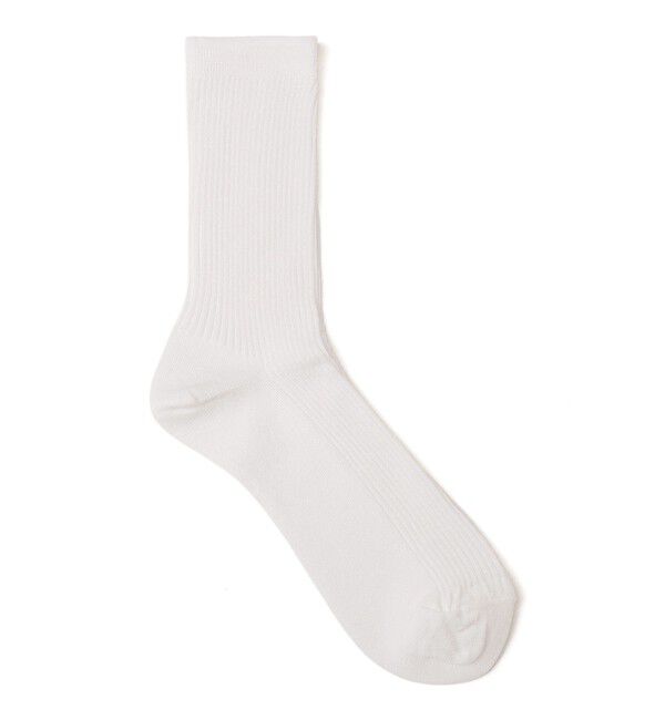 SHIPS for women「Piedi Nudi:グリッター リブ ミディ ソックス」|ソックス|ライトホワイト