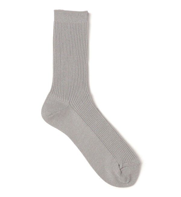 SHIPS for women「Piedi Nudi:グリッター リブ ミディ ソックス」|ソックス|シルバー
