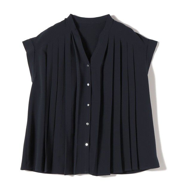 SHIPS for women「【WEB限定】〈手洗い可能〉ストレッチ ジョーゼット プリーツ スキッパー ブラウス」|シャツ・ブラウス|