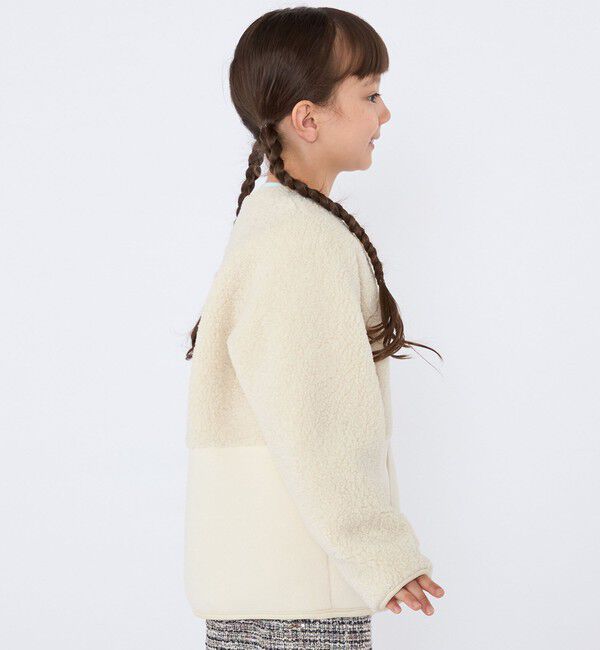 SHIPS KIDS「SHIPS KIDS:100～130cm/〈手洗い可能〉リバーシブル ボア ブルゾン」|ブルゾン・スタジャン|