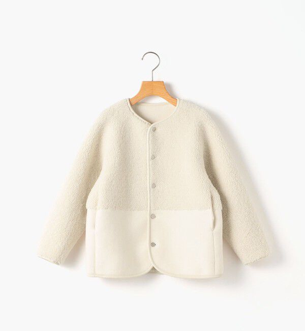 SHIPS KIDS「SHIPS KIDS:100～130cm/〈手洗い可能〉リバーシブル ボア ブルゾン」|ブルゾン・スタジャン|