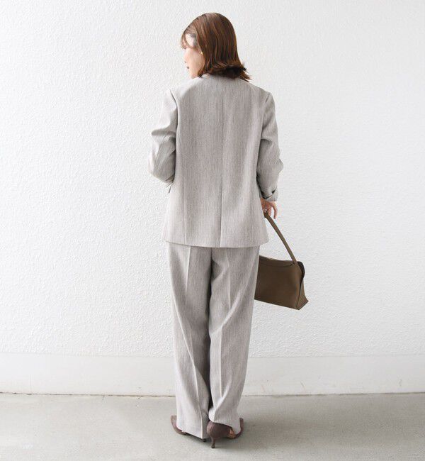 SHIPS for women「《予約》〈洗濯機可能〉FUNCTION ツイル ジャケット 26AW」|ノーカラージャケット|