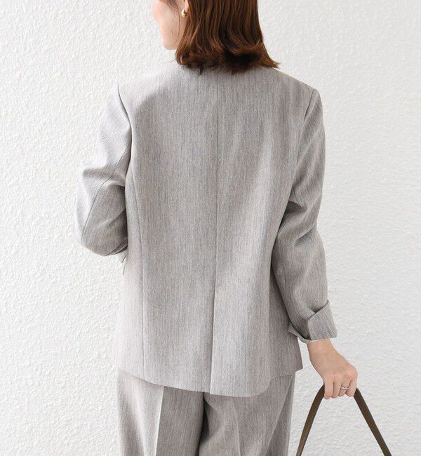 SHIPS for women「《予約》〈洗濯機可能〉FUNCTION ツイル ジャケット 26AW」|ノーカラージャケット|