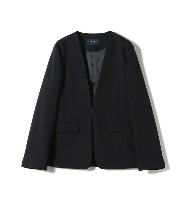 SHIPS for women「《予約》〈洗濯機可能〉FUNCTION ツイル ジャケット 26AW」|ノーカラージャケット|