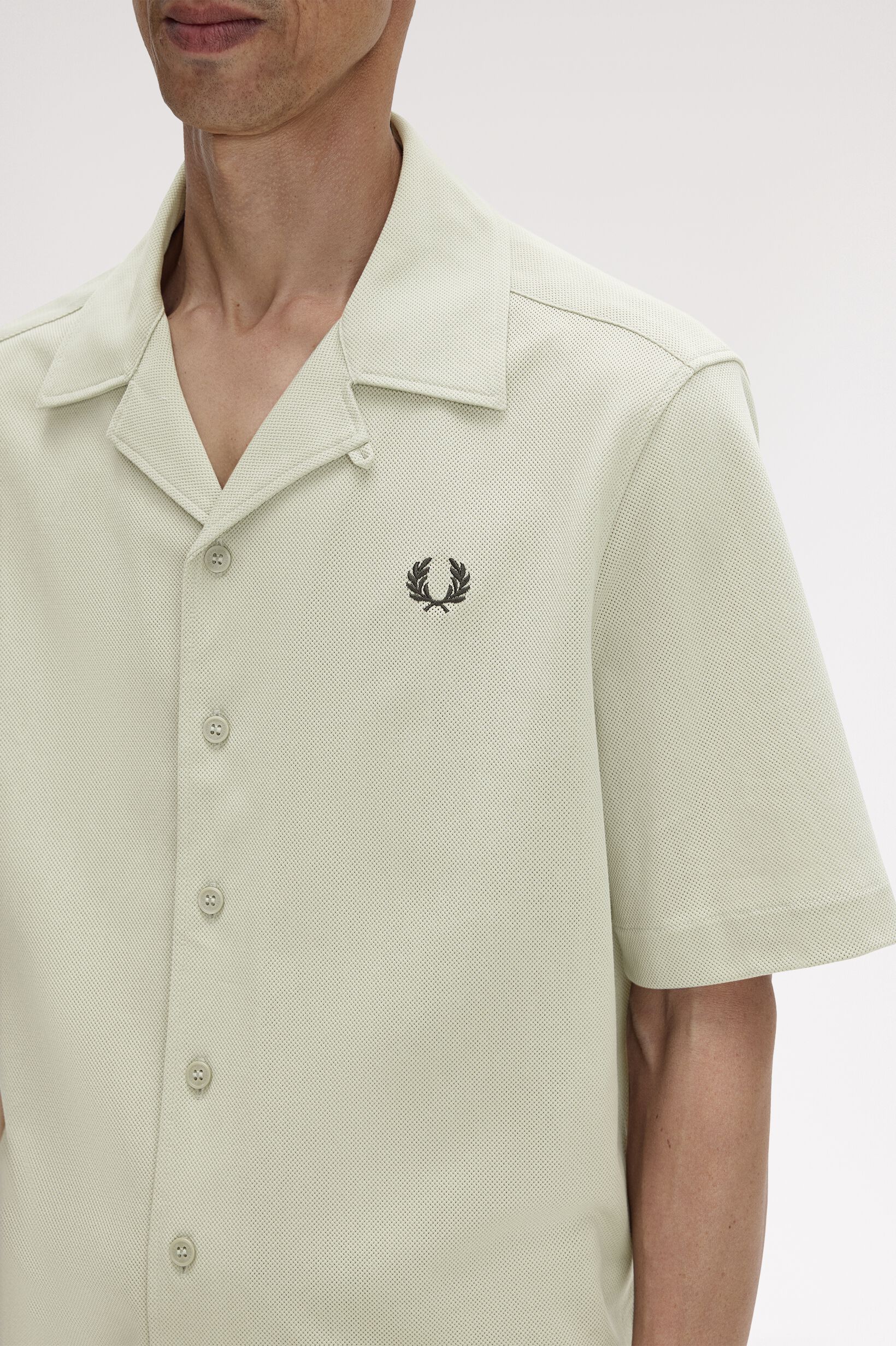 FRED PERRY 「Compress Mesh Revere Collar Shirt／メッシュオープンカラーシャツ」|シャツ・ブラウス|