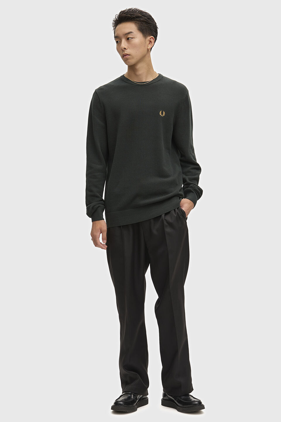 FRED PERRY 「FRED PERRY／Pique Stitch Jumper／ピケステッチニット」|Tシャツ・カットソー|