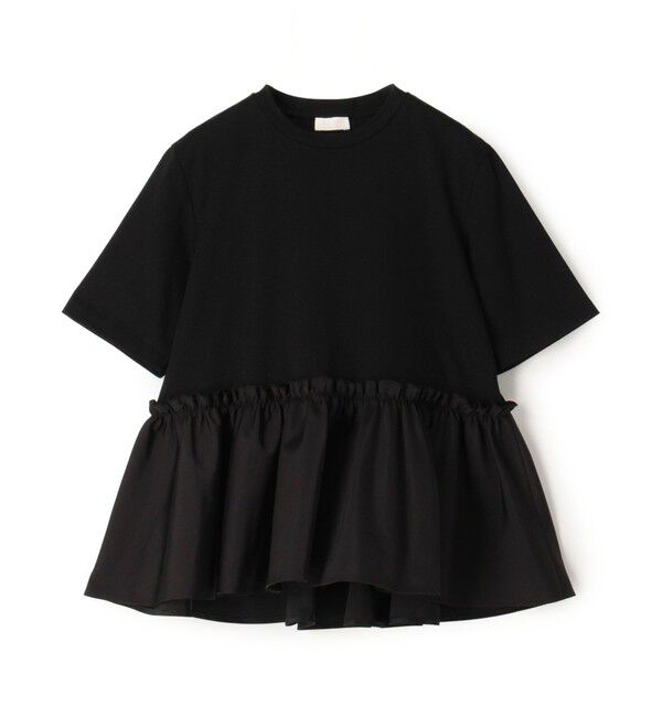 Ballsey「【WEB限定】ジャージーコンビ ペプラムプルオーバー」|Tシャツ・カットソー|19 ブラック