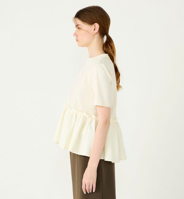 Ballsey「【WEB限定】ジャージーコンビ ペプラムプルオーバー」|Tシャツ・カットソー|