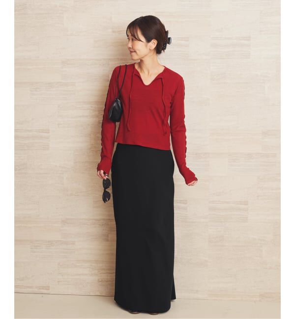 Plage「《予約》Girls Department Club FINE RIB MERROW SL トップス」|ニット・セーター|