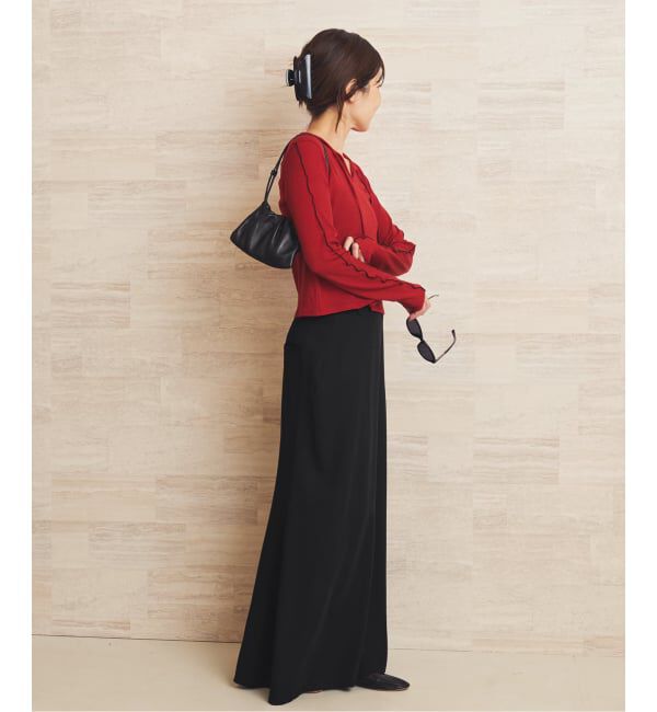 Plage「《予約》Girls Department Club FINE RIB MERROW SL トップス」|ニット・セーター|
