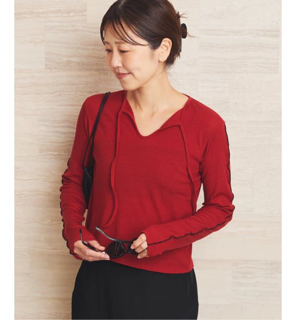 Plage「《予約》Girls Department Club FINE RIB MERROW SL トップス」|ニット・セーター|