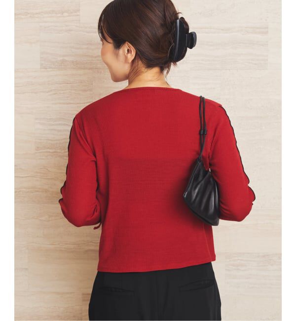 Plage「《予約》Girls Department Club FINE RIB MERROW SL トップス」|ニット・セーター|