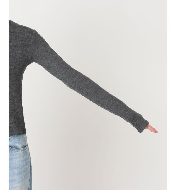 Plage「《予約》Girls Department Club FINE RIB MERROW SL トップス」|ニット・セーター|
