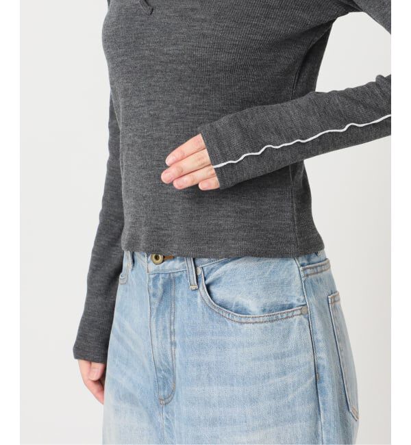Plage「《予約》Girls Department Club FINE RIB MERROW SL トップス」|ニット・セーター|
