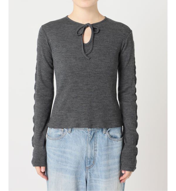 Plage「《予約》Girls Department Club FINE RIB MERROW SL トップス」|ニット・セーター|