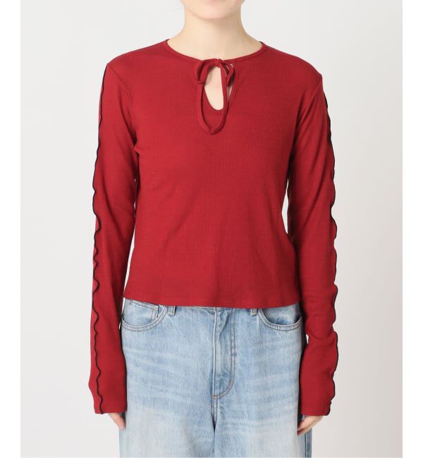 Plage「《予約》Girls Department Club FINE RIB MERROW SL トップス」|ニット・セーター|