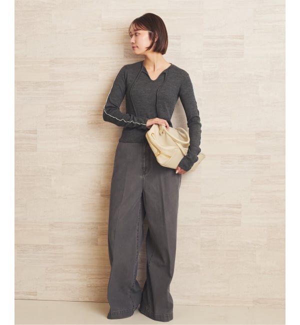 Plage「《予約》Girls Department Club FINE RIB MERROW SL トップス」|ニット・セーター|
