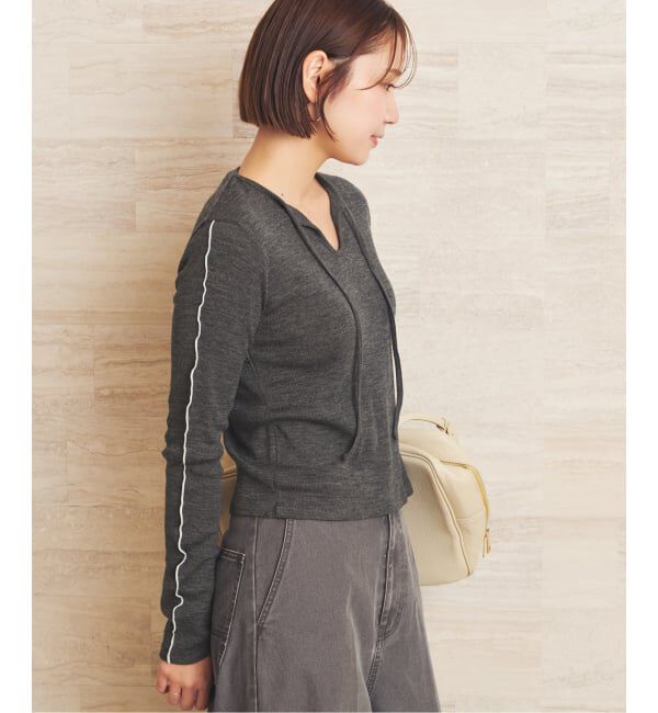 Plage「《予約》Girls Department Club FINE RIB MERROW SL トップス」|ニット・セーター|