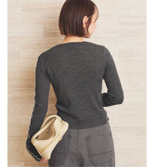 Plage「《予約》Girls Department Club FINE RIB MERROW SL トップス」|ニット・セーター|