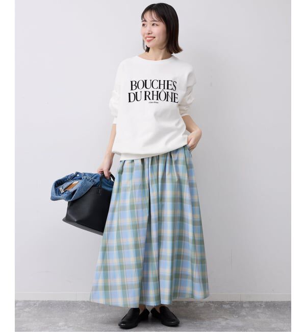 SLOBE IENA「《WEB限定/追加予約》フロッキープリントオーバースウェット」|スウェット・ジャージ|