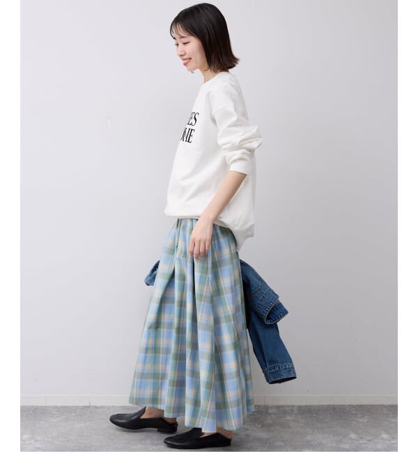 SLOBE IENA「《WEB限定/追加予約》フロッキープリントオーバースウェット」|スウェット・ジャージ|