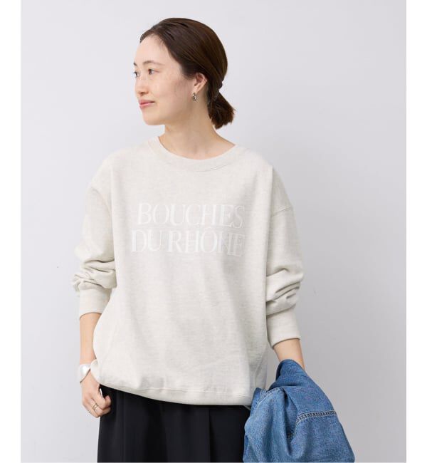 SLOBE IENA「《WEB限定/追加予約》フロッキープリントオーバースウェット」|スウェット・ジャージ|