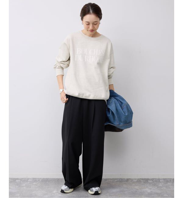 SLOBE IENA「《WEB限定/追加予約》フロッキープリントオーバースウェット」|スウェット・ジャージ|