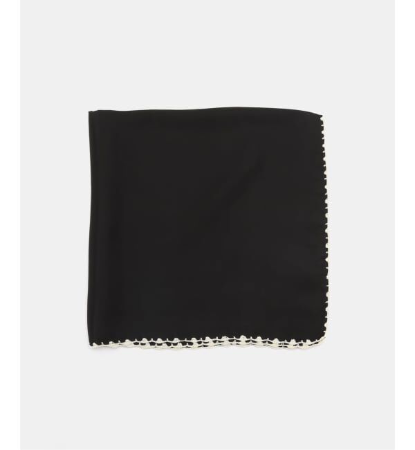 IENA LA BOUCLE「JAMIRAY ジャミレイ CROCHET SCARF S 262-270404」|バンダナ・スカーフ|ブラック A