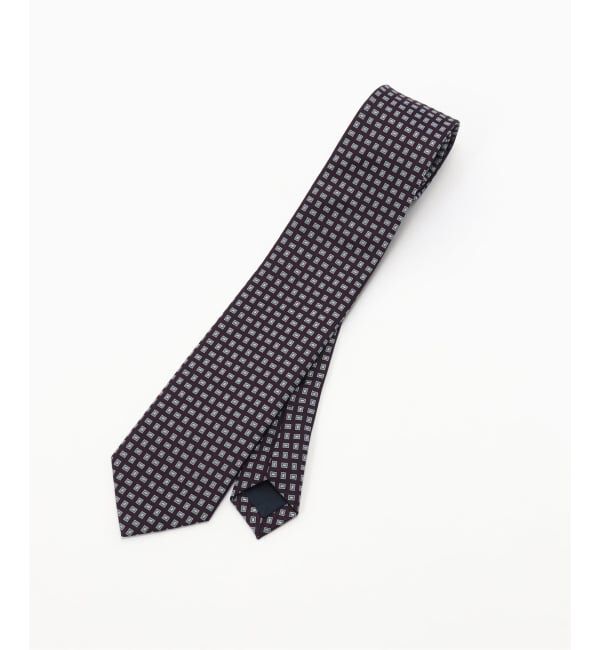 EDIFICE「Holliday & Brown(ホリデー & ブラウン)  Small Square Pattern Tie」|ネクタイ・蝶ネクタイ|パープル