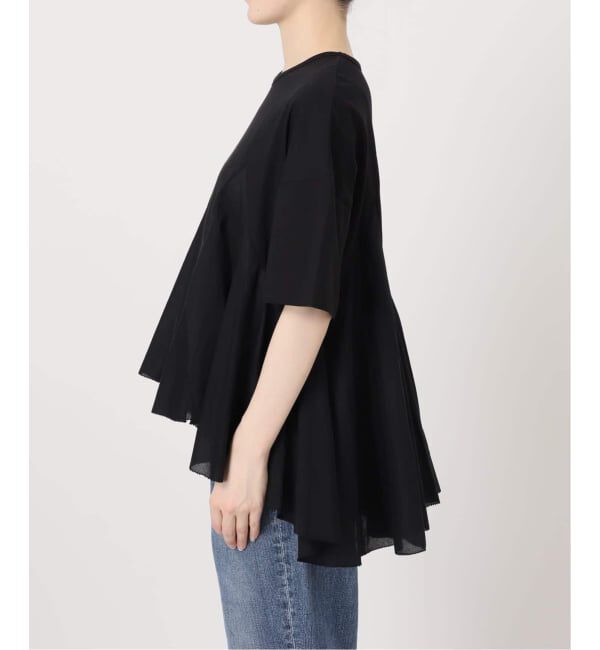 Spick and Span「《一部店舗+WEB限定 / 追加》AAYUSHI / アユーシ ペプラムラッフルTシャツ」|Tシャツ・カットソー|