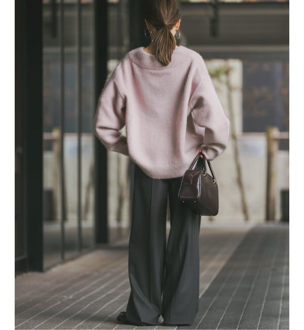 NOBLE「《WEB・一部店舗限定追加予約》YAKワイドVネックニット」|ニット・セーター|
