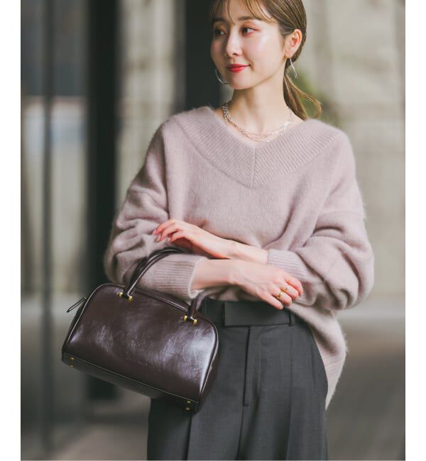 NOBLE「《WEB・一部店舗限定追加予約》YAKワイドVネックニット」|ニット・セーター|