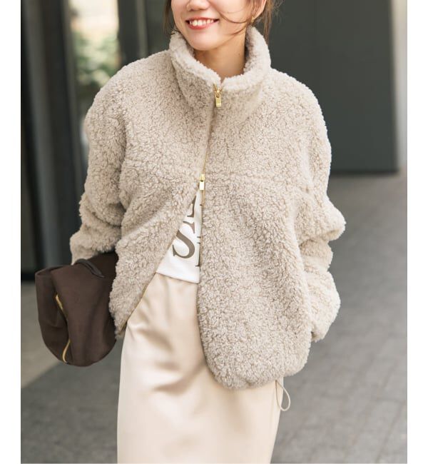 Spick and Span「《追加予約》スタンドZIPボアブルゾン」|その他|