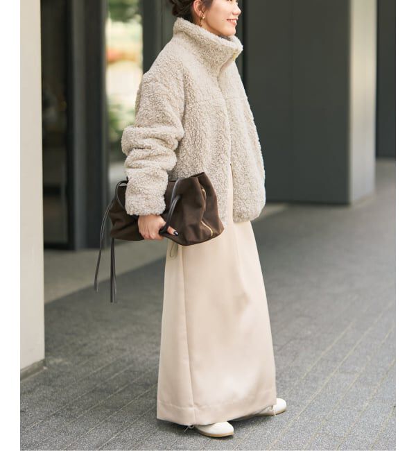 Spick and Span「《追加予約》スタンドZIPボアブルゾン」|その他|
