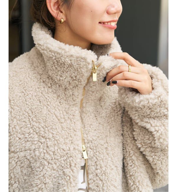 Spick and Span「《追加予約》スタンドZIPボアブルゾン」|その他|