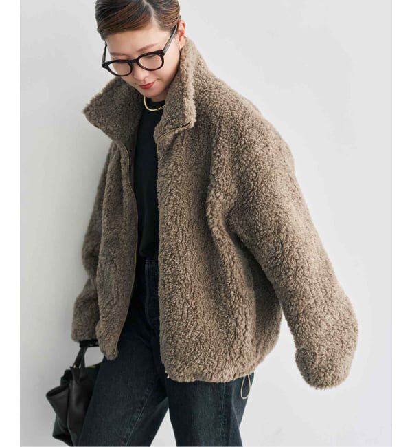 Spick and Span「《追加予約》スタンドZIPボアブルゾン」|その他|
