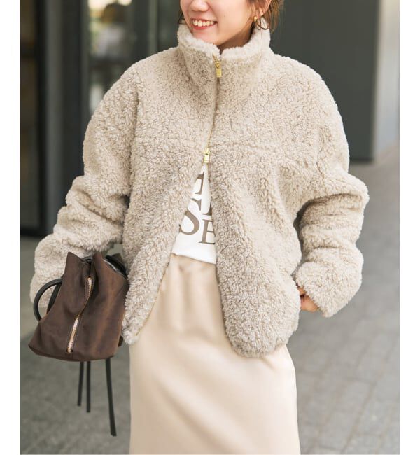 Spick and Span「《追加予約》スタンドZIPボアブルゾン」|その他|