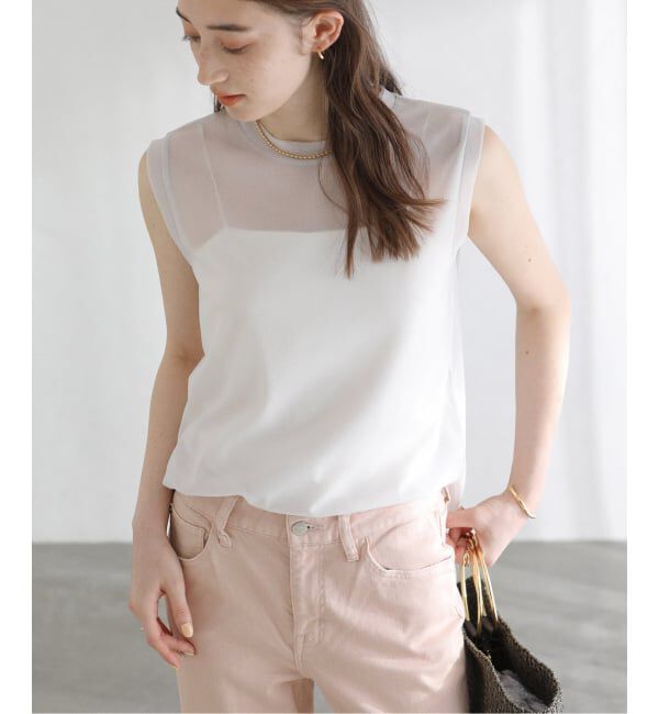  「【洗える】シアートリコットタンクトップ」|Tシャツ・カットソー|