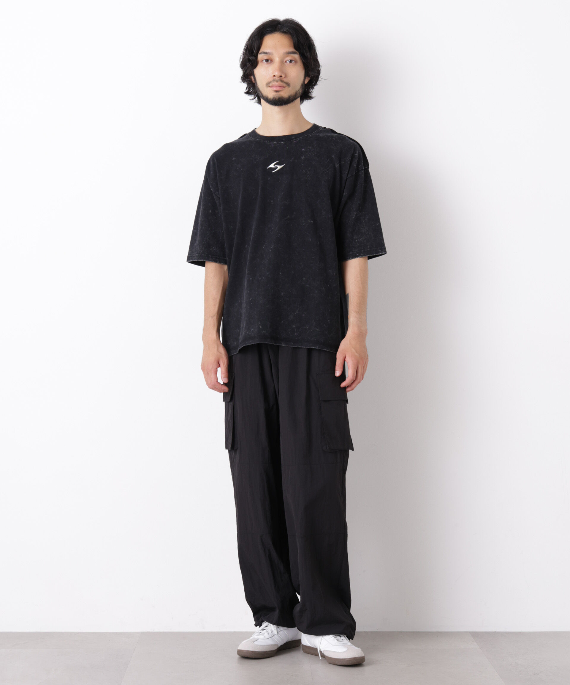 NANO universe「ワンポイントピグメントTシャツ 半袖」|Tシャツ・カットソー|