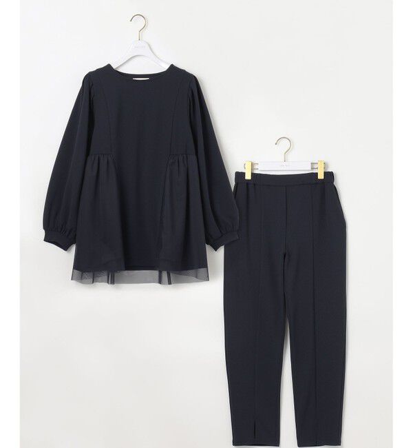 ANY SIS「【WEB・一部店舗限定】ペプラムチュールコンビ セット」|スーツ|