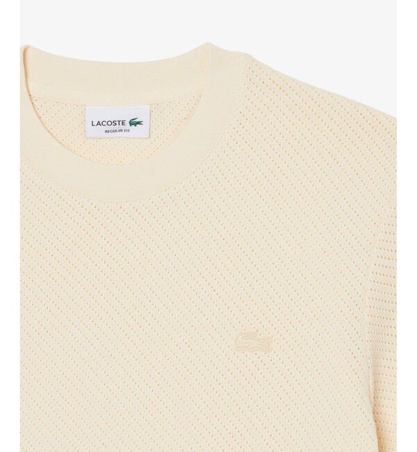 LACOSTE「コットンメッシュニットTシャツ」|Tシャツ・カットソー|