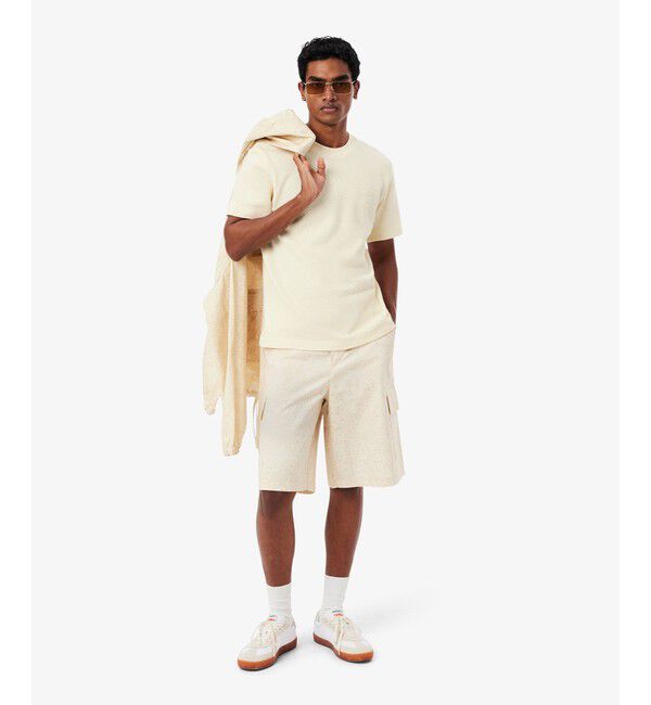 LACOSTE「コットンメッシュニットTシャツ」|Tシャツ・カットソー|