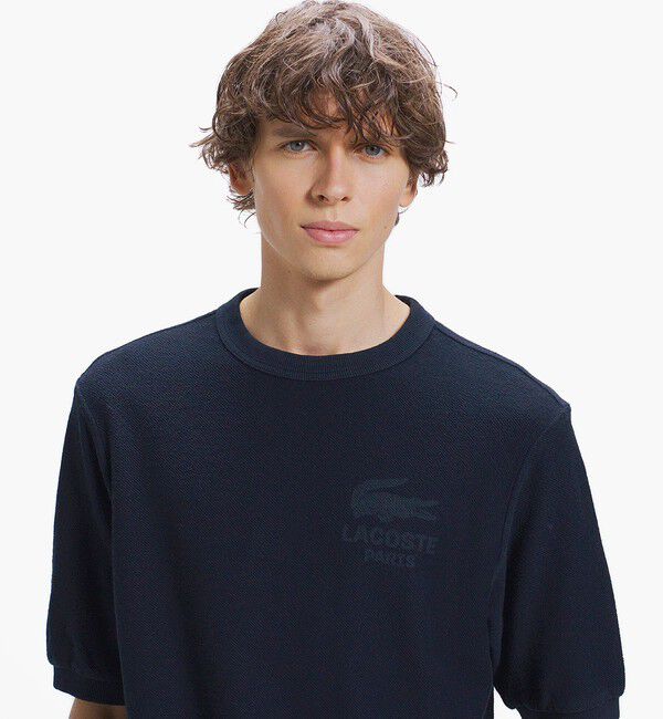 LACOSTE「インディゴパイル 半袖スウェットシャツ」|スウェット・ジャージ|