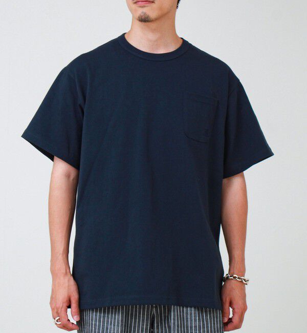 GLOSTER「【GEVACO/ゲバコ】ベーシックオープンエンド天竺ポケット刺繍Tシャツ」|Tシャツ・カットソー|