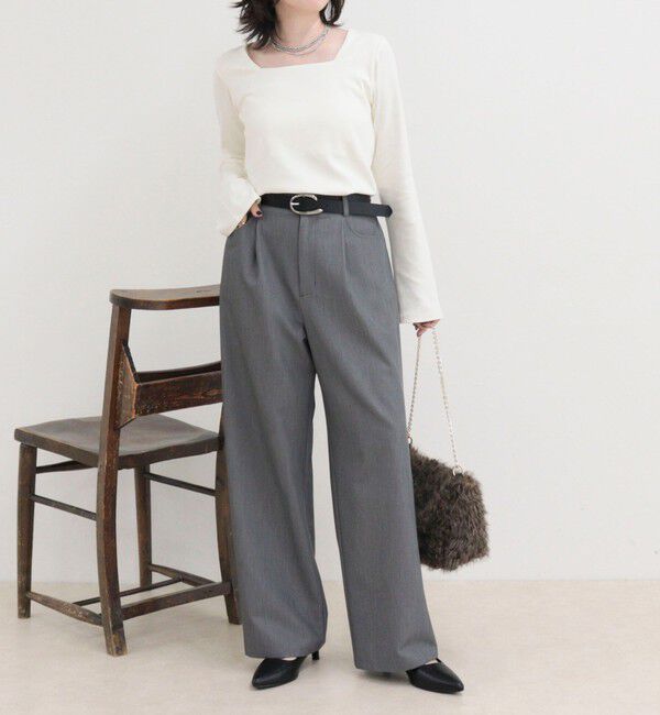 fredy emue「TRタックストレートパンツ」|チノ|