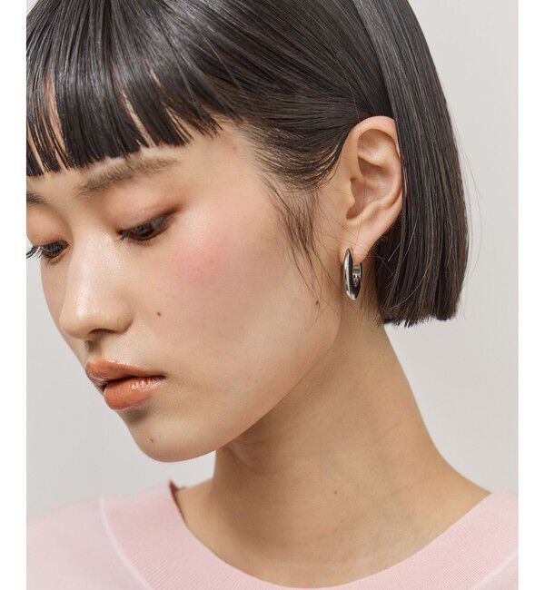 ADAM ET ROPE'「フラットフープピアス」|ピアス|