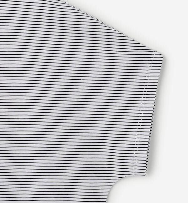 handvaerk「handvaerk | 60/2 キャップスリーブTシャツ STRIPE WOMEN」|Tシャツ・カットソー|
