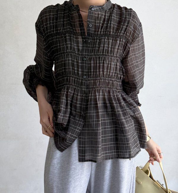  「チェックシャーリングシャツ」|シャツ・ブラウス|